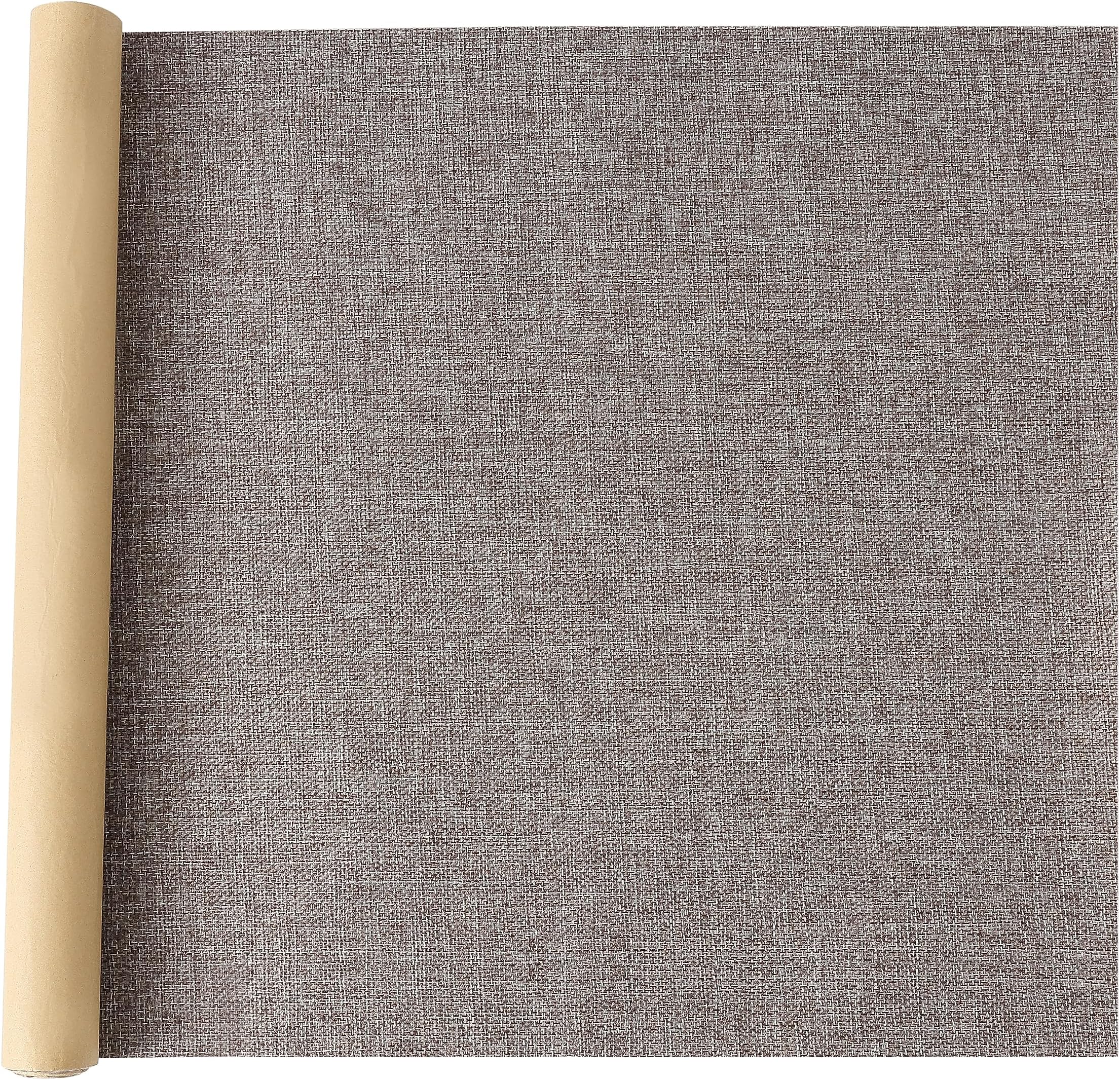 SansamSelf-Adhesive Linen Repair Fabric Patch - 17.2''x60'' Roll Grey Fabric Repair Tape for Couches,Sofa,Clothing,Scrapbooking, Fabric, Decor, Crafting and DIY Projects