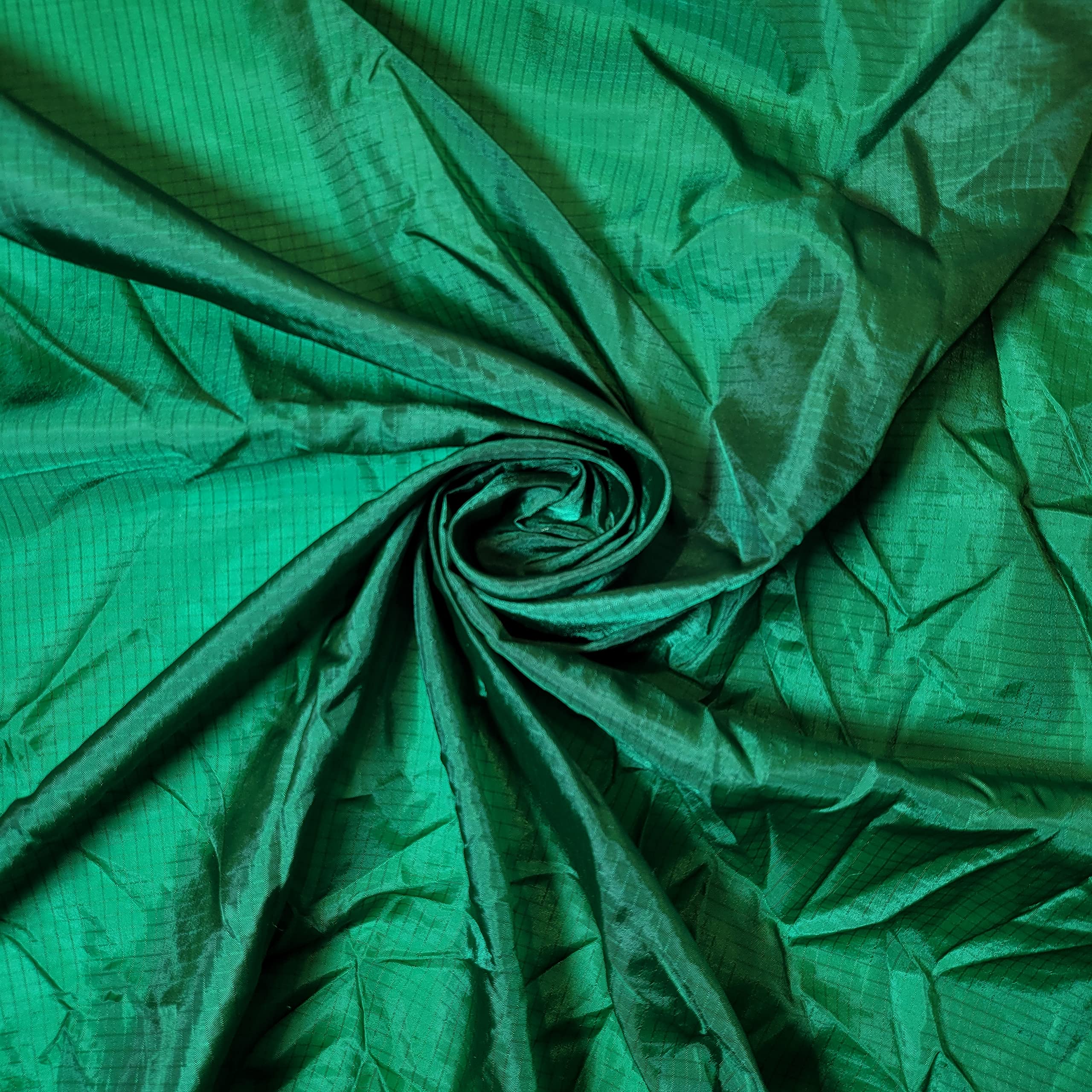 Habotai Dress Skirt Jacket Anti Static Lining Decor Fabric 150cm STH Available in 45 Colours (Green Check, 2 Meter) — image 1
