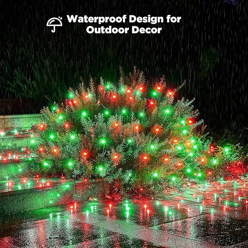 Miniatura 4 de BlcTec Luces de Navidad para exteriores, 176 LED, 8.7 x 5.2 pies, con certificación UL, 8 modos, temporizador, conectable, cable impermeable y