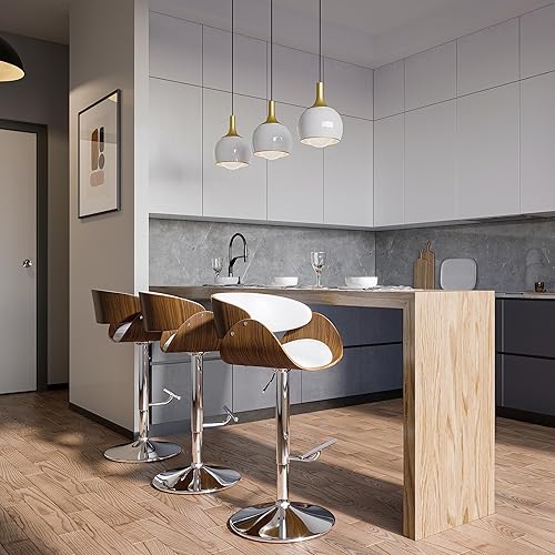 Miniatura 151 de SIMPLIHOME Lowell Taburete de bar giratorio ajustable, silla tapizada de metal de 33 pulgadas de altura del asiento en tela de aspecto de lino gris