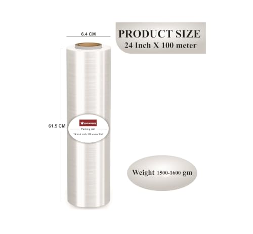 Image of Packing Material, 24 Inch (600 mm), 200 Meters length 1.6 KG Large Roll in weight for Packing and multipurpose, (Pack of 1)