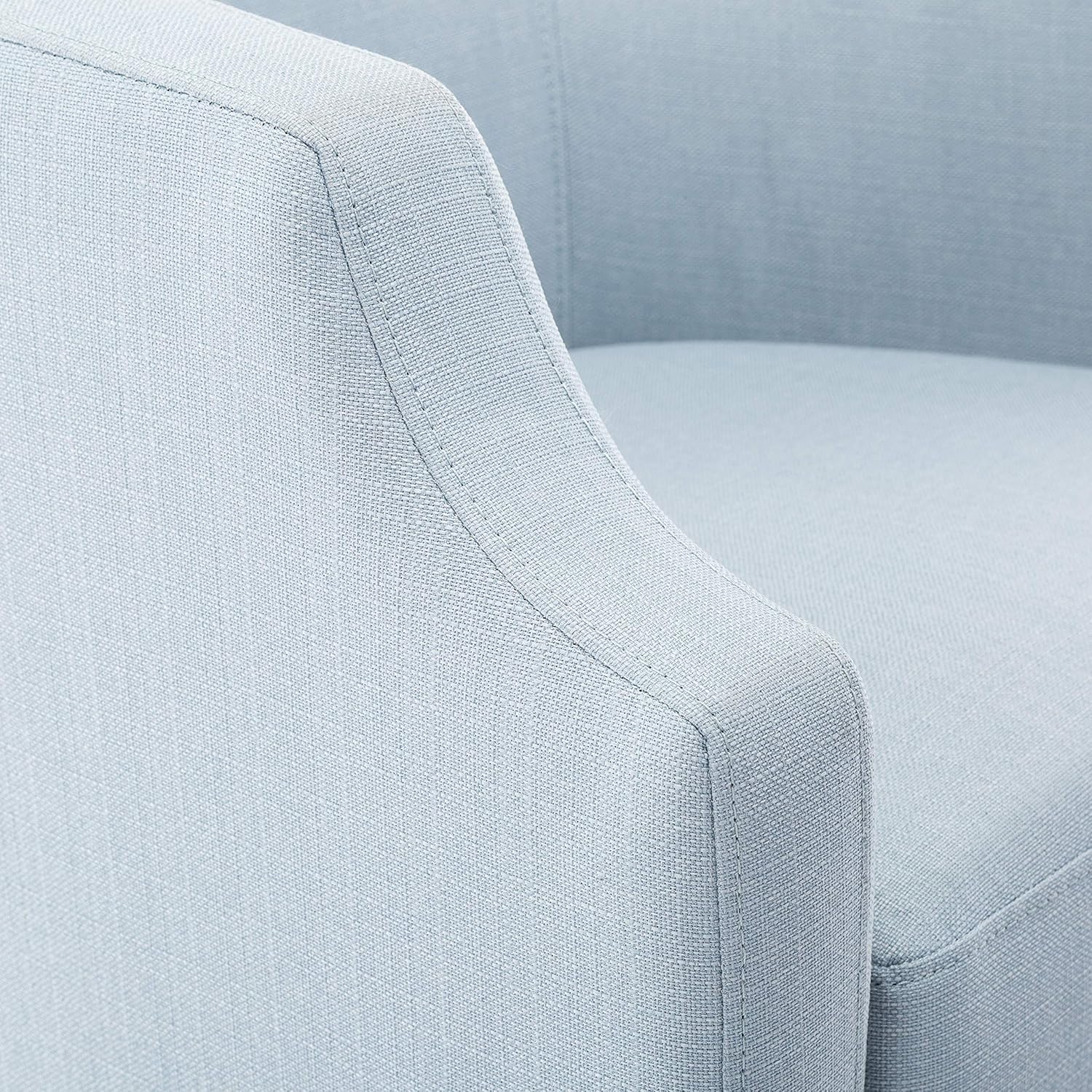 Isabelle Sky Blue Swivel Glider Barrel Chair - Ultimate Comfort!