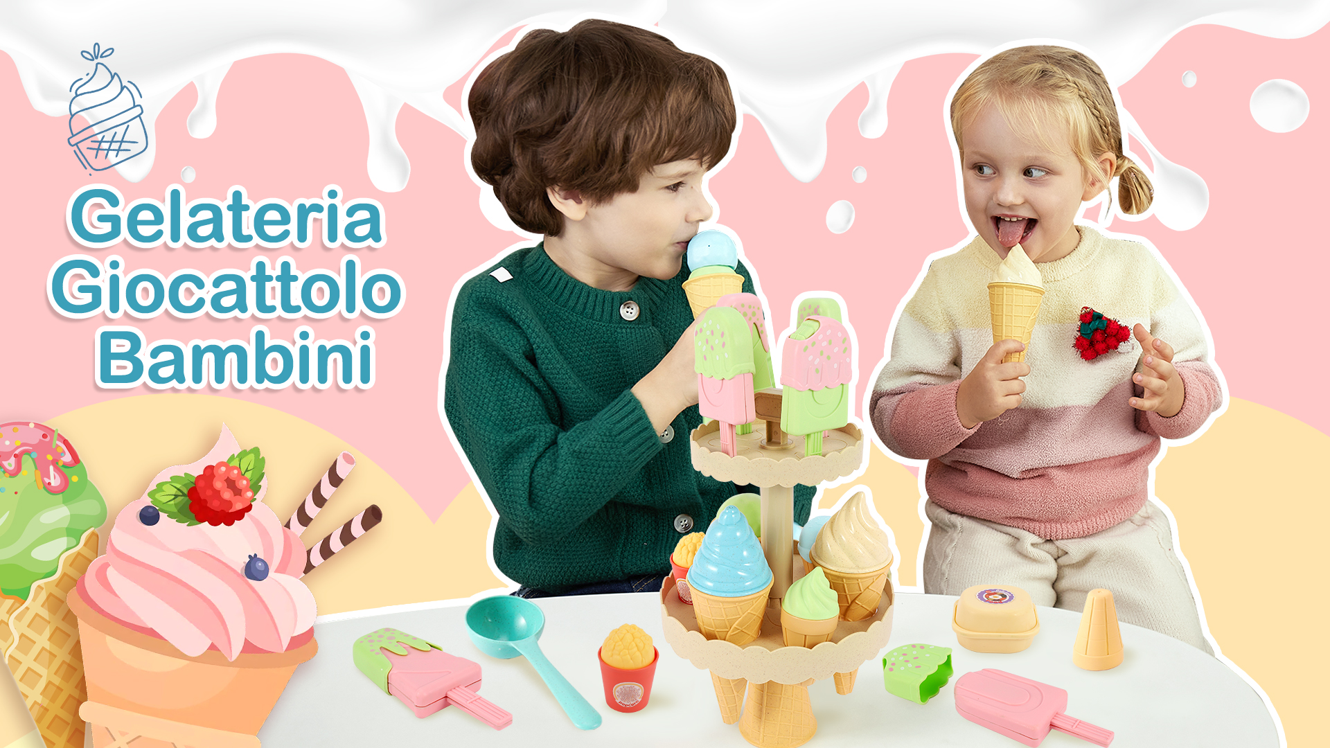 2 pz ghiacciolo artificiale gelato cioccolatini cono cibo finto ornamento artigianato Decor miniatura casa decorazione di nozze fai da te  15