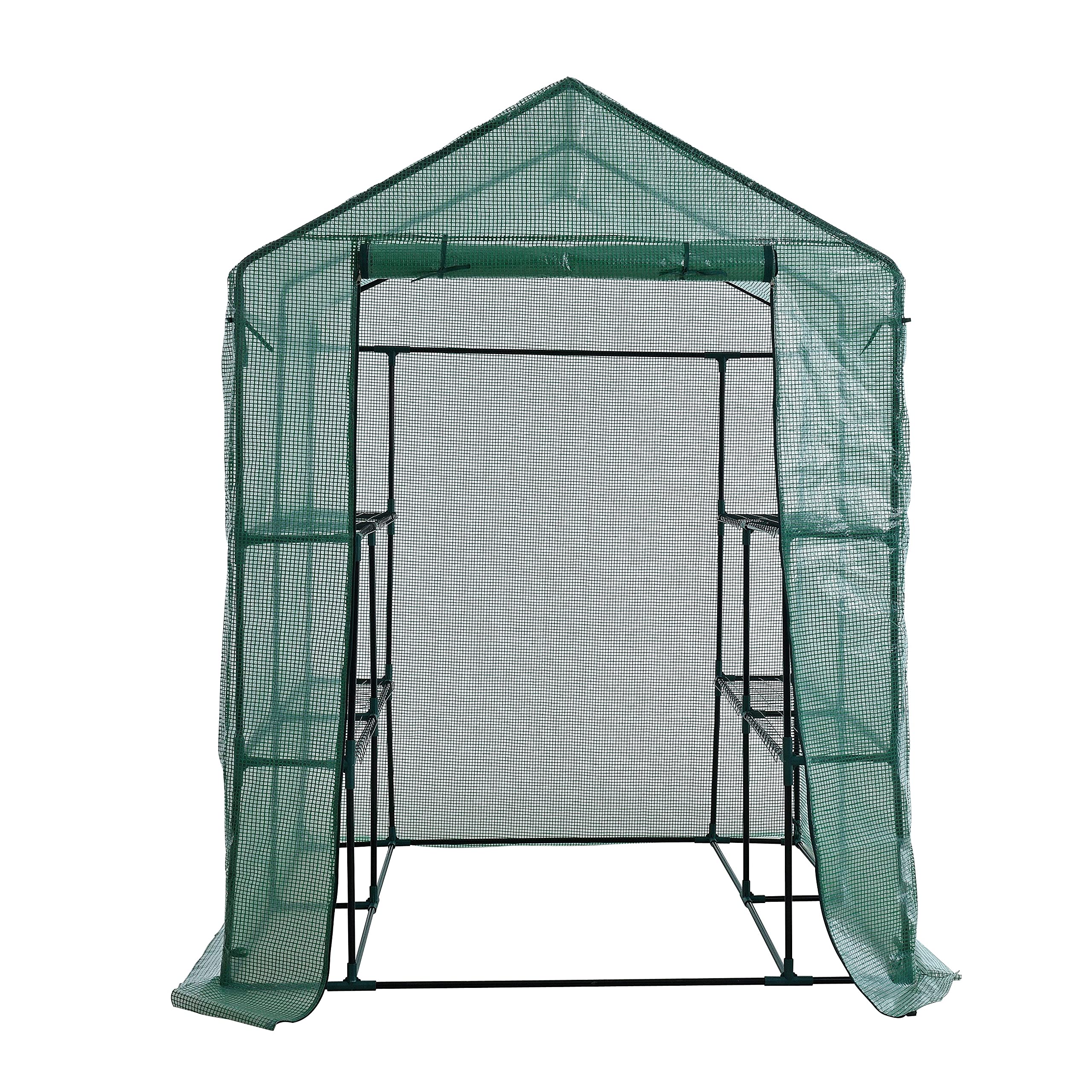 ESTEXO Foliengewächshaus Gewächshaus 143x143x195 cm Tomatengewächshaus Treibhaus Frühbeet