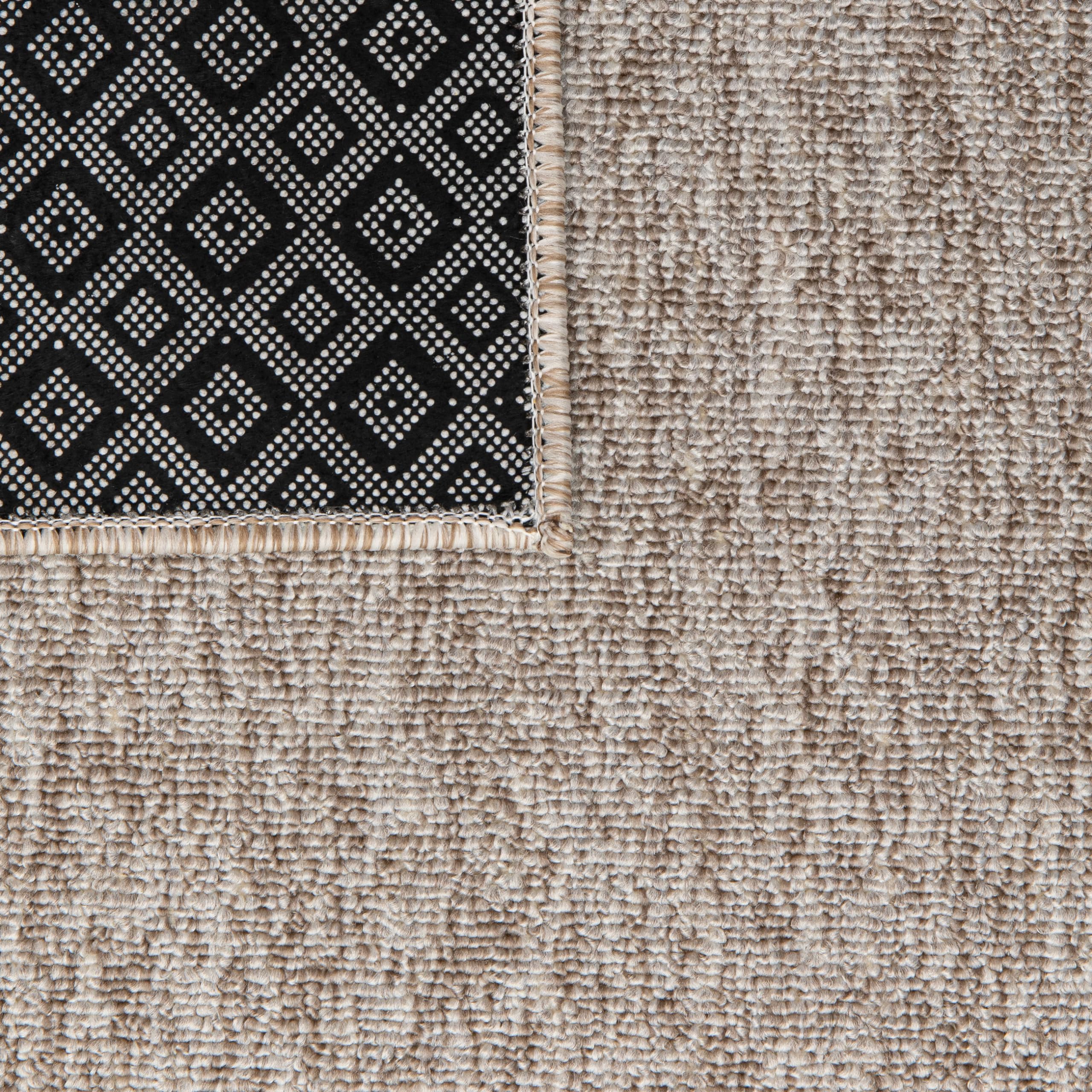 TAPISO Nizza Tapis Poils Ras Antidérapant Lavable Moderne Crème Foncé Beige Moucheté Tapis Salon Chambre Adulte Enfant Cuisine Entrée Oeko-TEX Résistant 80 x 150 cm