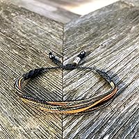 Vista 333 de Colorful Bracelet for Men and Women with Hematite Stones: Handmade Designer Adjustable Multistrand String Knotted Macrame Friendship Bracelet