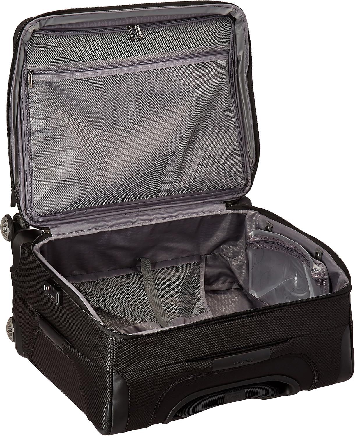 Samsonite Silhouette XV Softside Luggage with Spinner Wheels, Black, Medium Glider Case