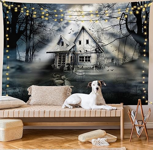 Miniatura 30 de Lunarable Tapiz amarillo y gris, tamaño individual, margaritas retro envejecidas, espirales de dibujo de líneas de margaritas bocetadas, plantas de