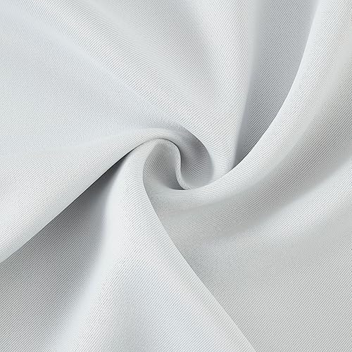 Miniatura 7 de Mix and Match - Cortinas opacas blancas para dormitorio, sala de estar, cortinas traslúcidas blancas grisáceas de 95 pulgadas de largo, cortinas