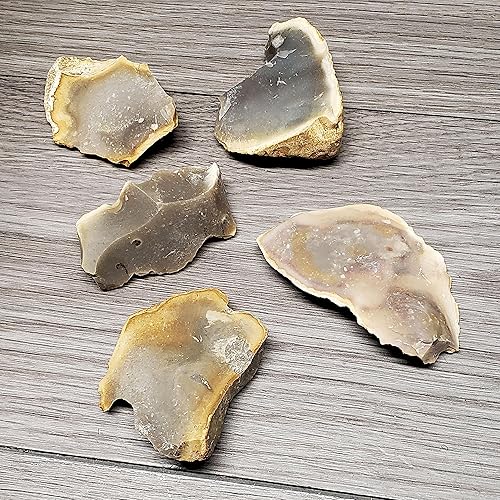 Miniatura 5 de Coopers Bay Piedras naturales de pedernal para hacer fuego primitivo, el paquete de 12 libra incluye 6-8 piezas de Texas Chert seleccionados a mano