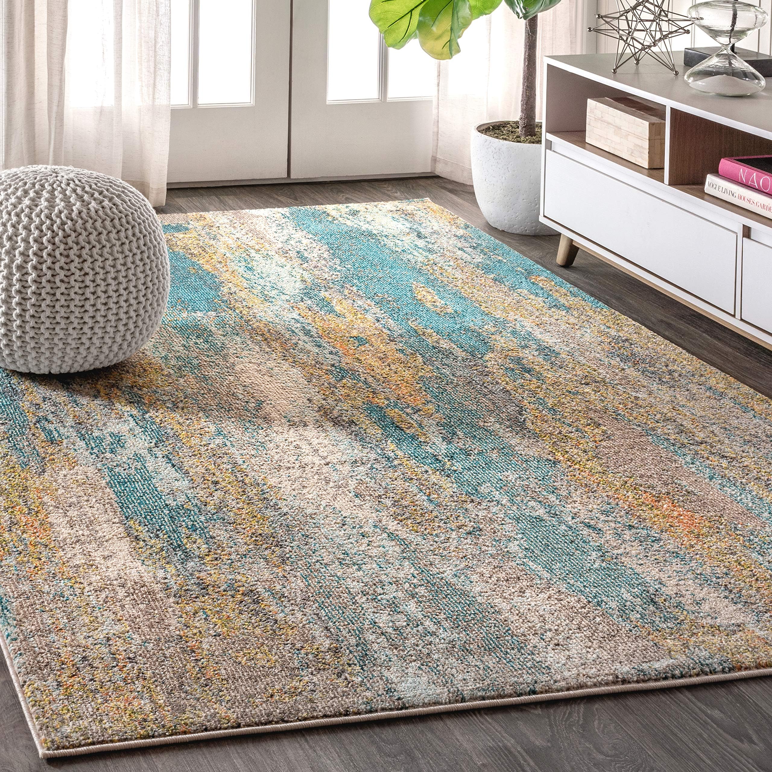 Leipzig Collection Area Rug 5' x 8' Multi Low