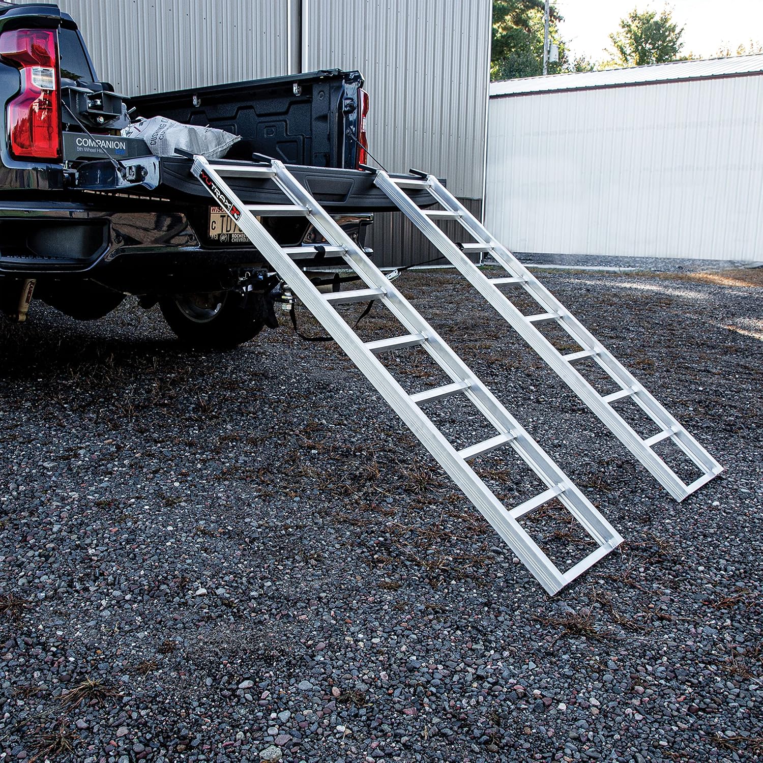 Yutrax 70-inch Aluminum Utility Truck, UTV/ATV Loading Ramps - Pair, 1500lb Capacity