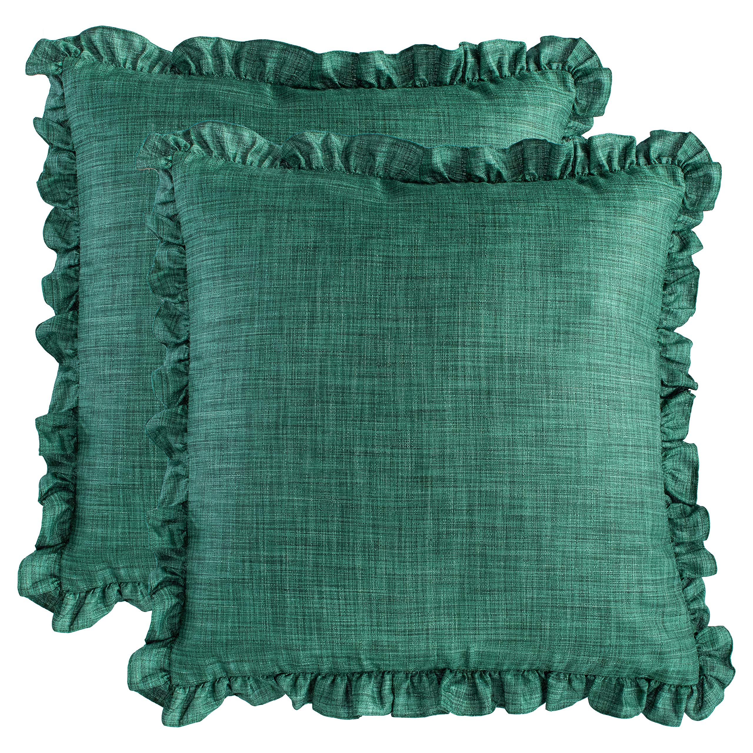 The White Petals Emerald Green Throw Pillow Cover - (18x18 inch) | Decorative, Washable Cushion Covers for Couch, Sofa, Bedroom, Living Room - Pack of 2 (B07X7G1CJP) Amazon Price History, Amazon Price Tracker