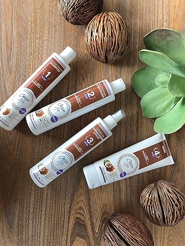 Miniatura 8 de Carson Life Acondicionador sin enjuague  Acondicionador reparador para cabello teñido  Sin sulfatos ni parabenos  Fabricado con aceites de coco,