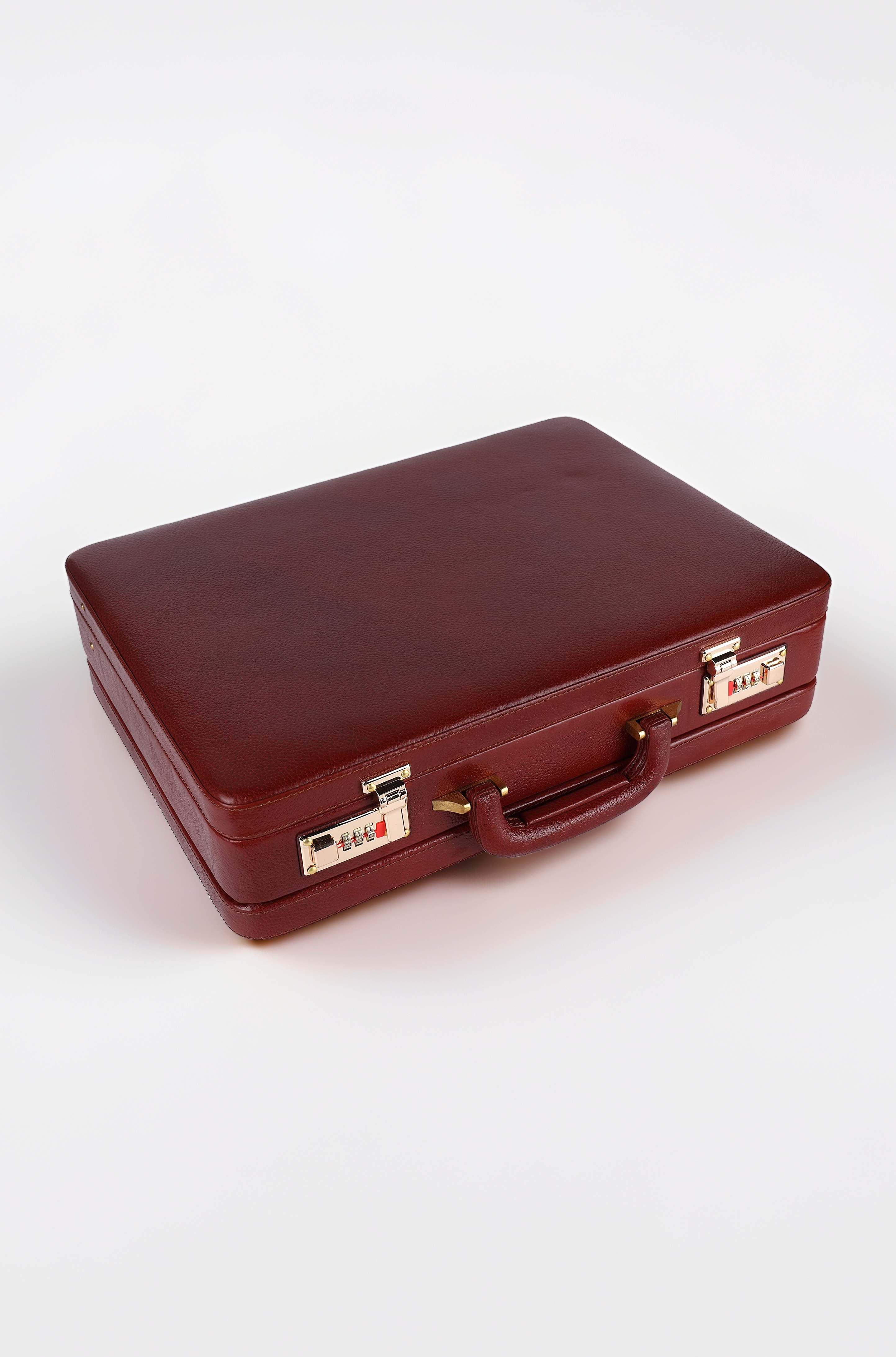 HAMMONDS FLYCATCHER Expandable Briefcase for Men - Genuine Leather Attachi Suitcase with Combination Lock - Office and Business Hand Bag - Executive Laptop Briefcase - Brown, 43 x 10.5 x 32cm