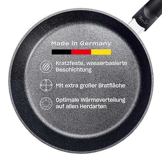 Fissler Adamant Comfort Aluminium Pan Verzegeld, (Ø 24 cm), Gecoate Braadpan, Antiaanbakend, Krasbestendig, Alle Warmtebronnen, Inductie
