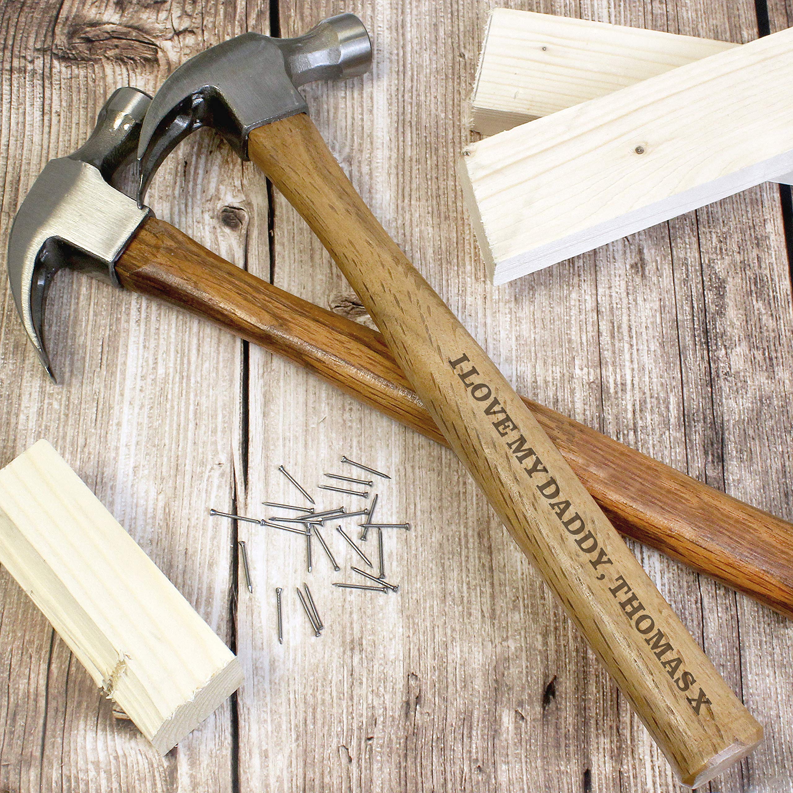 Custom Personalised Bold Text Draper Hammer - for Him, Birthday, Retirement, Father's Day, Christmas