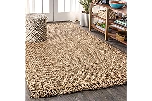 JONATHAN Y NRF103A-8 Pata Hand Woven Chunky Jute 8x10 Natural Rug