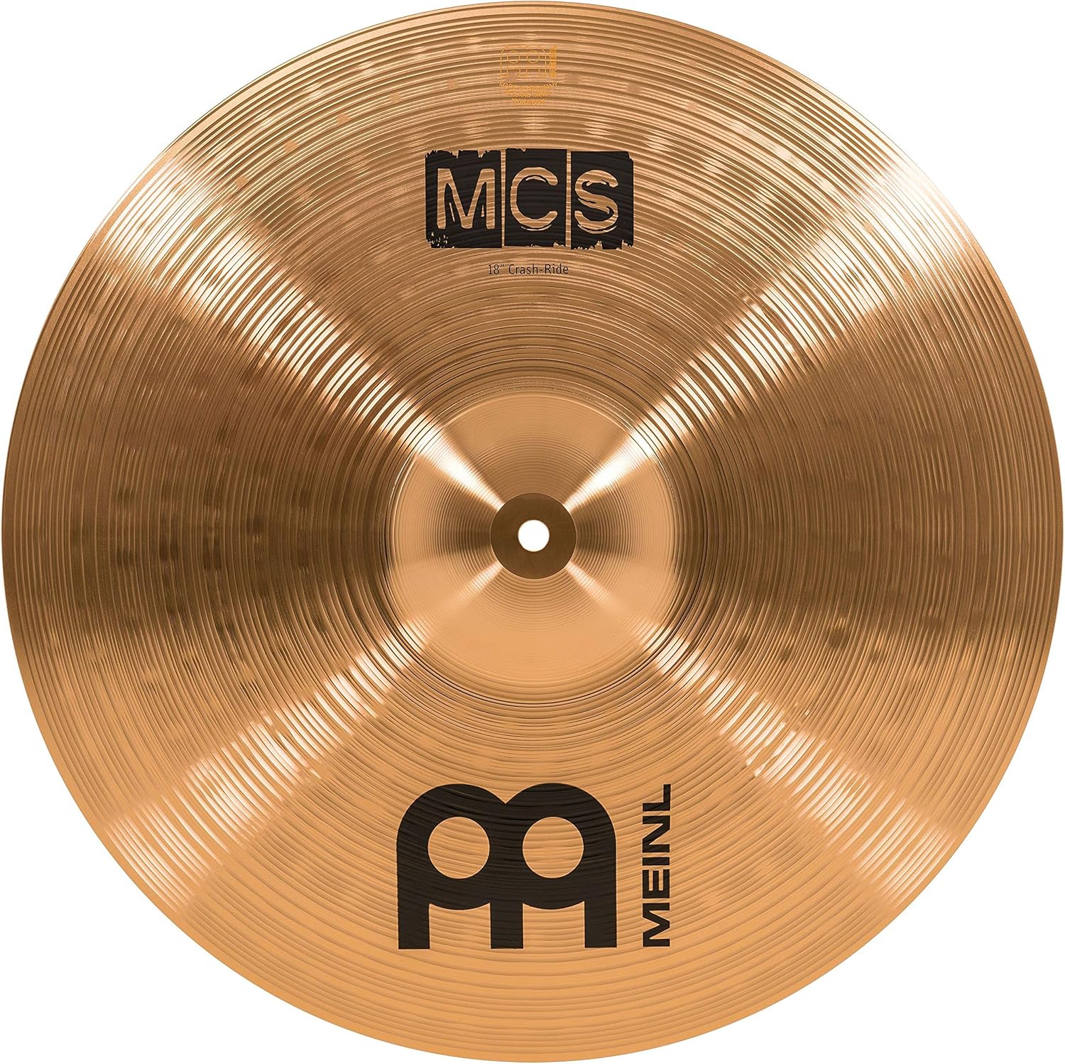 Amazon.com: Meinl 18” Crash/Ride Cymbal – MCS Traditional Finish Bronze ...