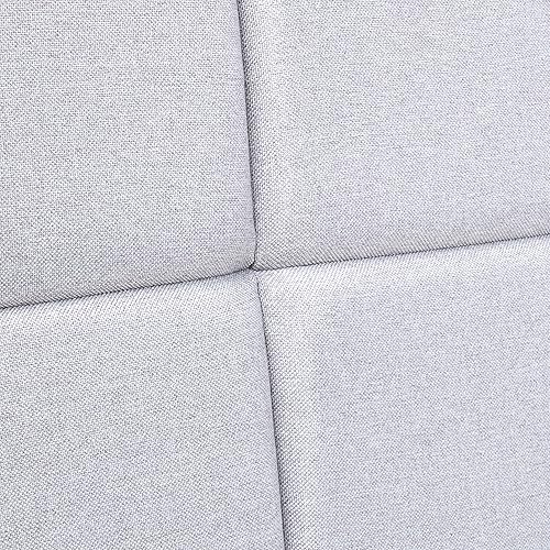 Miniatura 18 de LUCID - Cabecera tapizada de altura media, capitoné de diamantes, acolchado poliéster, altura ajustable 34 a 46 in, fácil montaje compatible