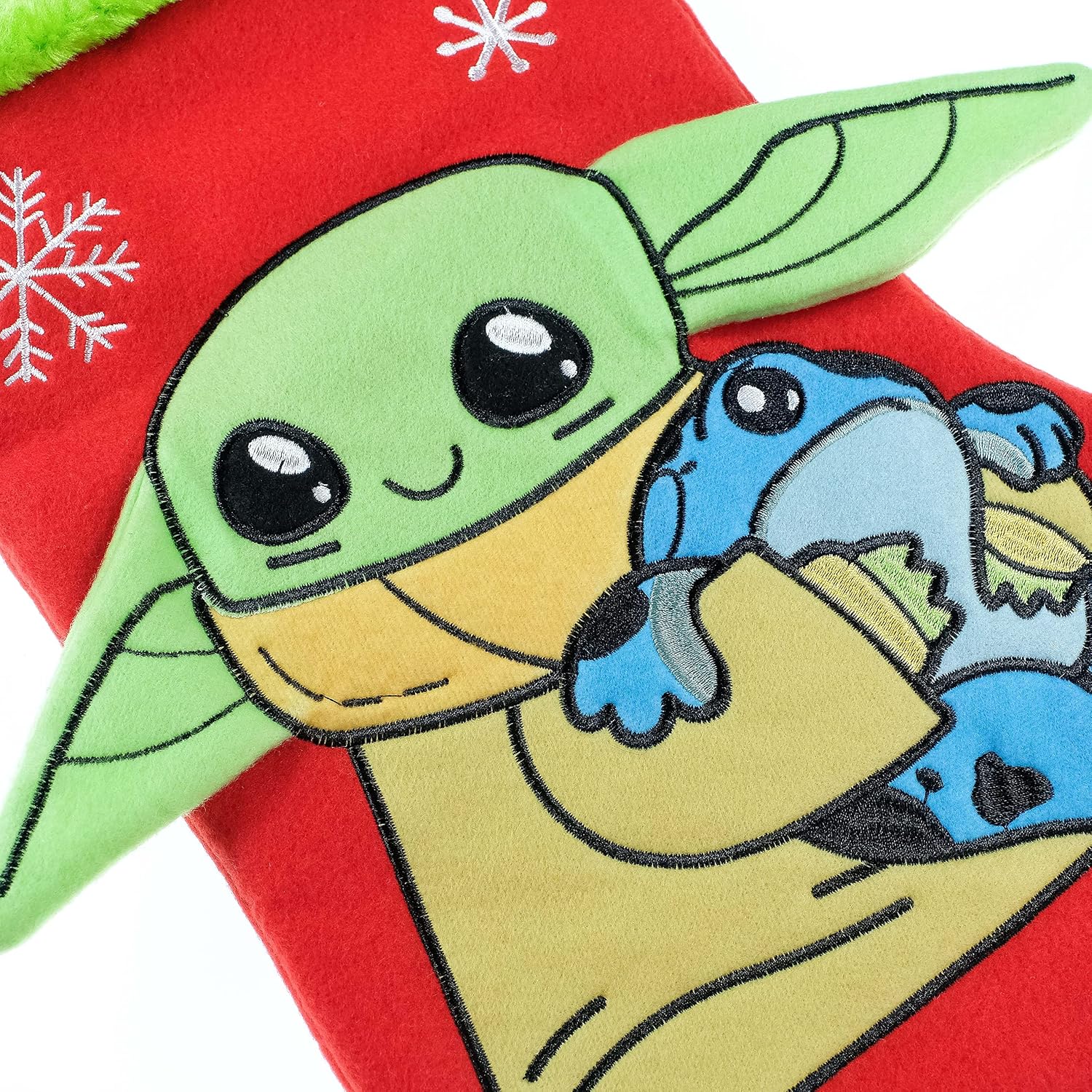 Ruz Star Wars The Child 20" Applique Christmas Stocking, Gift Holder for Stocking Stuffers, Indoor Home Decor and Holiday Decoration