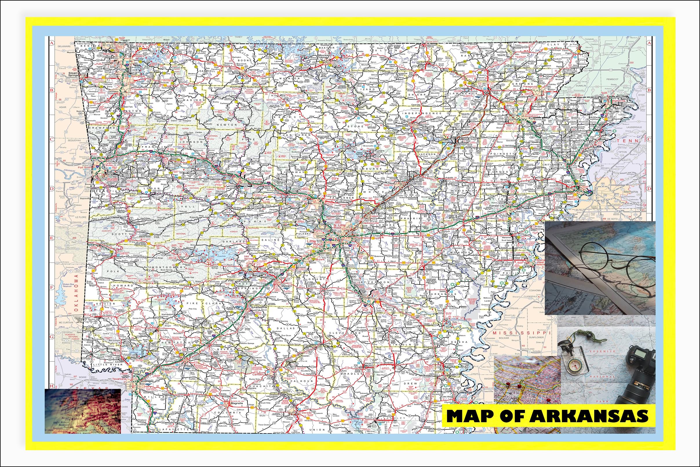 Arkansas County Map With Highways Newton County Map Encyclopedia Of
