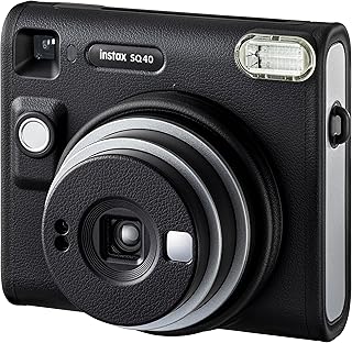 富士フイルム(FUJIFILM) インスタントカメラ "チェキスクエア" instax SQUARE SQ40 ブラック INS SQ 40