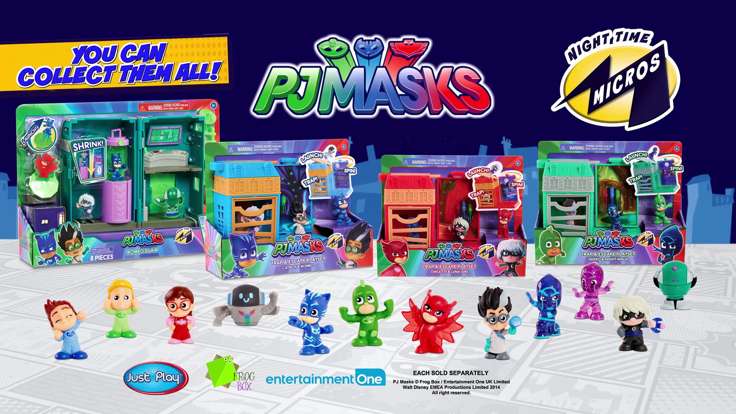 Amazon.com: Just Play PJ Masks Nighttime Micros Trap & Escape