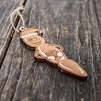 Vista 5 de Adorno - Howdy Ho - Madera Cruda 2x5in