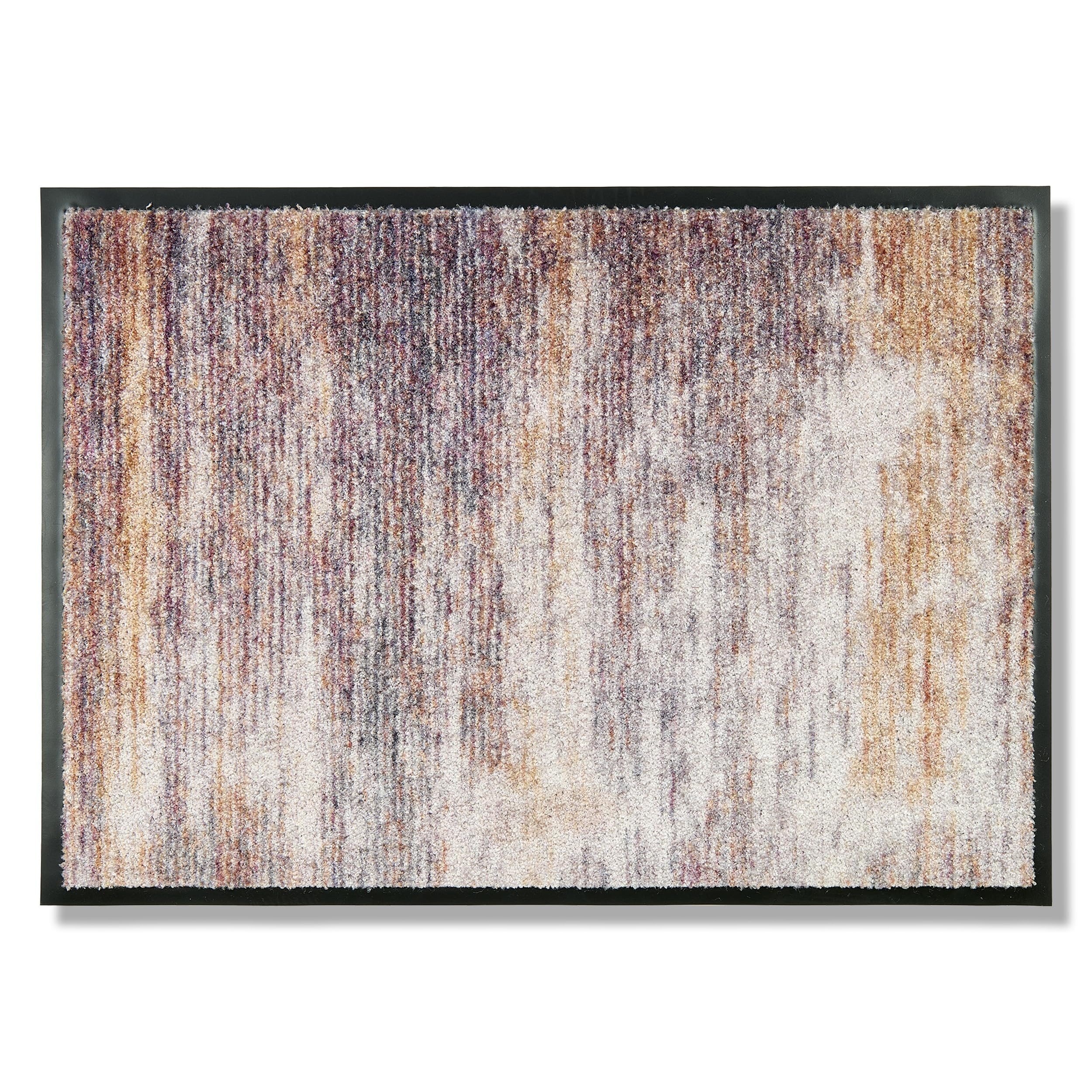 Schöner Wohnen Kollektion Paillasson d'intérieur - Tapis Anti-salissures 50 x 70 cm Rayures colorées - Paillasson d'entrée antidérapant - Tapis de Porte Lavable à 30 °C