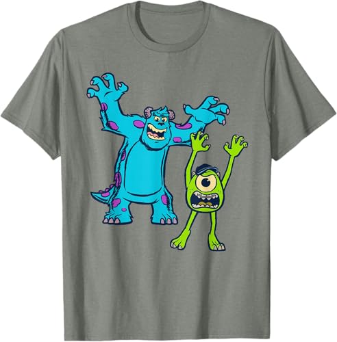 Miniatura 48 de Disney Pixar Monsters University Sulley and Mike T-Shirt Black,Navy Blue,Asphalt Grey,White,Baby Blue,Red,Kelly Green,Olive Green,Lemon