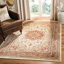 SAFAVIEH Lyndhurst Area Rug 6x9, Traditional Medallion Ivory &amp; Rust LNH330R
