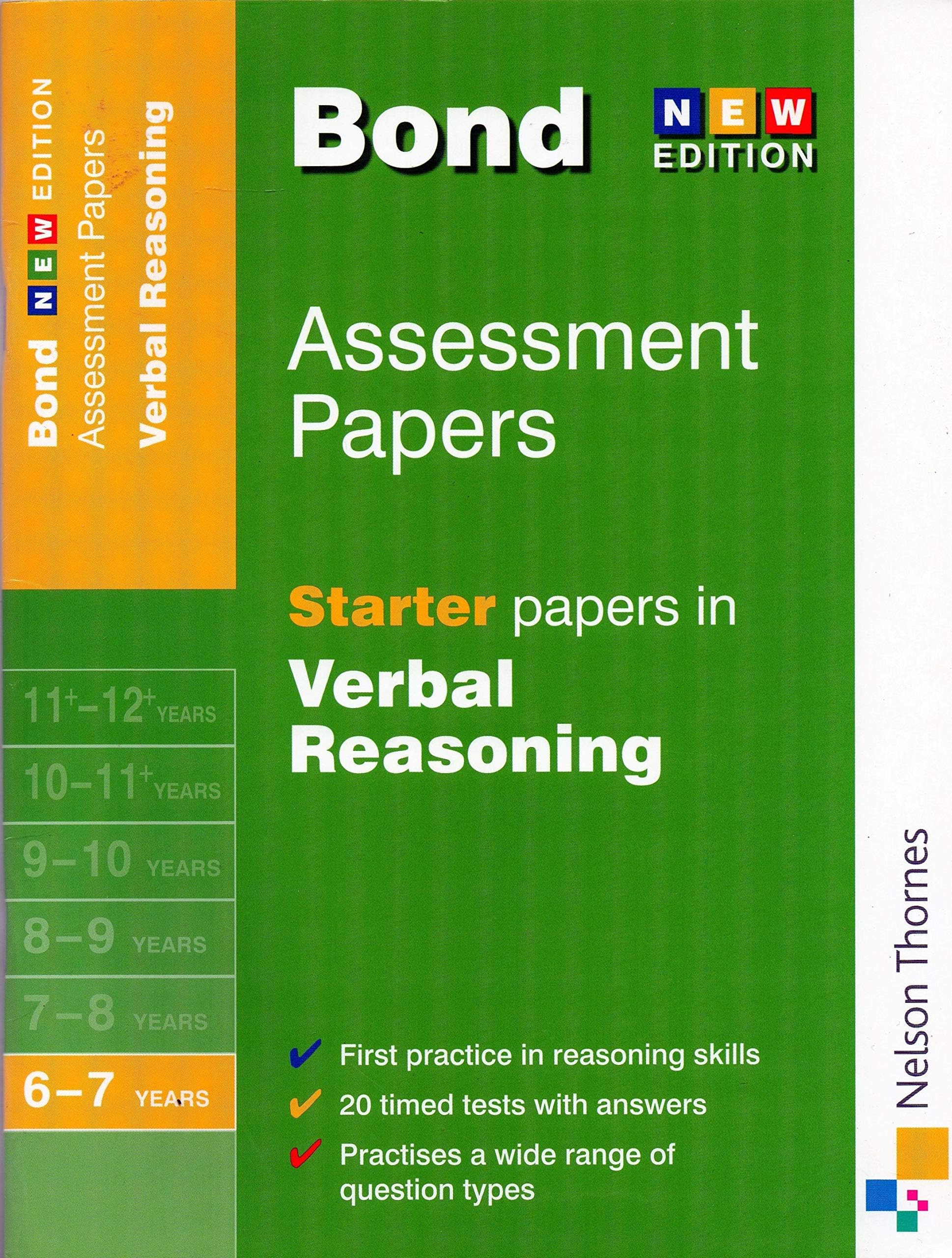 Bond Starter Papers in Verbal Reasoning 6-7 Years Pamphlet – 28 Jun. 2007