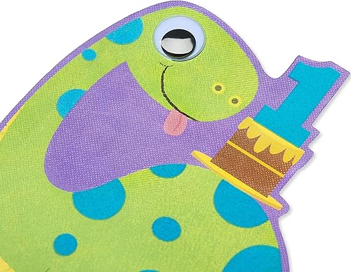 Miniatura 4 de American Greetings Tarjeta de primer cumpleaños para niño (dinosaurio)