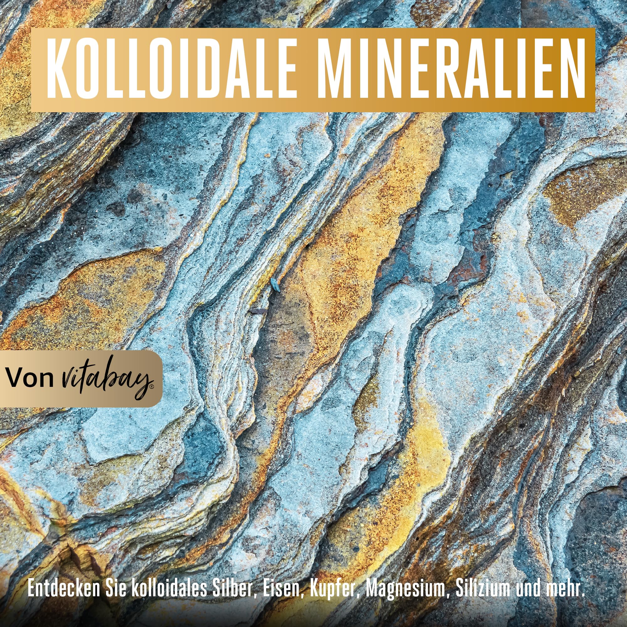 Vitabay Kolloidales Silber 50 PPM – 500 ml – 99,99% Reinstsilber ionisch-kolloidal – im Elektrolyseverfahren hergestellt – frei von Zusätzen – phthalatfreie Braunglasflasche – laborgeprüft in DE