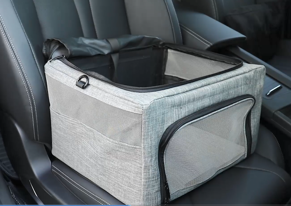 SlowTon Dog Booster Car Seat, Reinforce Metal Frame Safe Pet Car Seat with Seatbelt & Waterproof Pee Pad & Top Cover… - Image 7