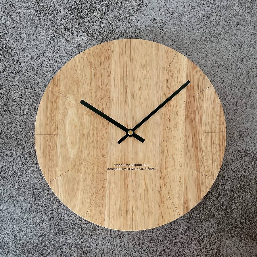 Amazon.co.jp: DEMI LOUS. 掛け時計 木製 壁掛け時計 おしゃれ