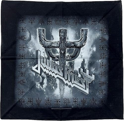 Bandana Logo Y Tenedor Banda Logo Oficial Negro, Negro -