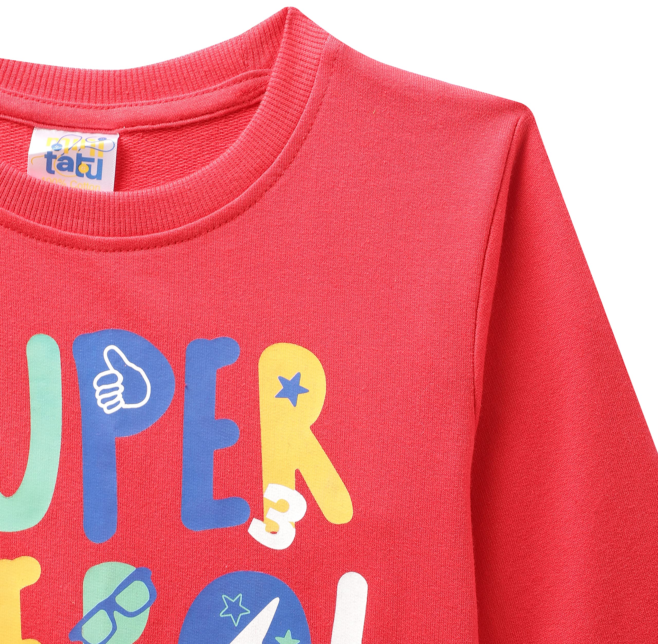Minitatu Boy's Cotton Round Neck Sweatshirt (MT-3271L-AN) 1