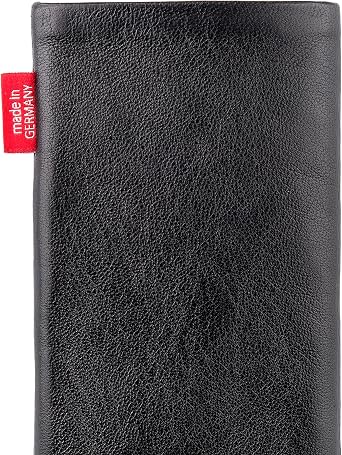 fitBAG Beat Black Custom Tailored Sleeve for Samsung Galaxy S20 Ultra 5G | Made in Germany | Fine Nappa Leather Pouch case Cover with Microfibre Lining for Display Cleaning