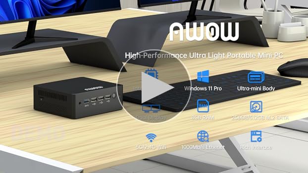 9610 AWOWミニpc win11 Pro 楽天市場】【2025初登場】AWOWミニPCWIN11PRON10016GBDDR4512GBM