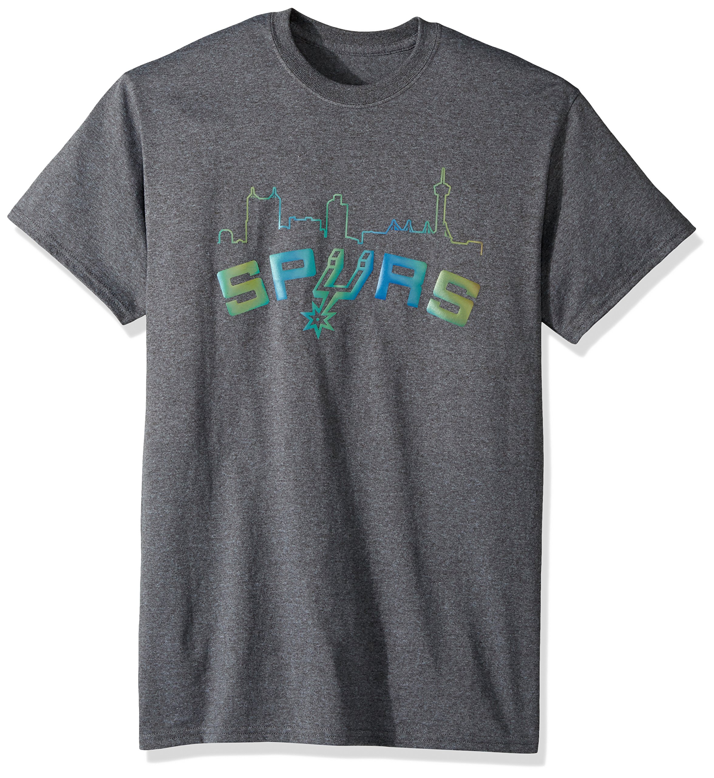 NBA Skyline Rainbow Reflective Men Basic Short Sleeve Tee-Brooklyn Nets