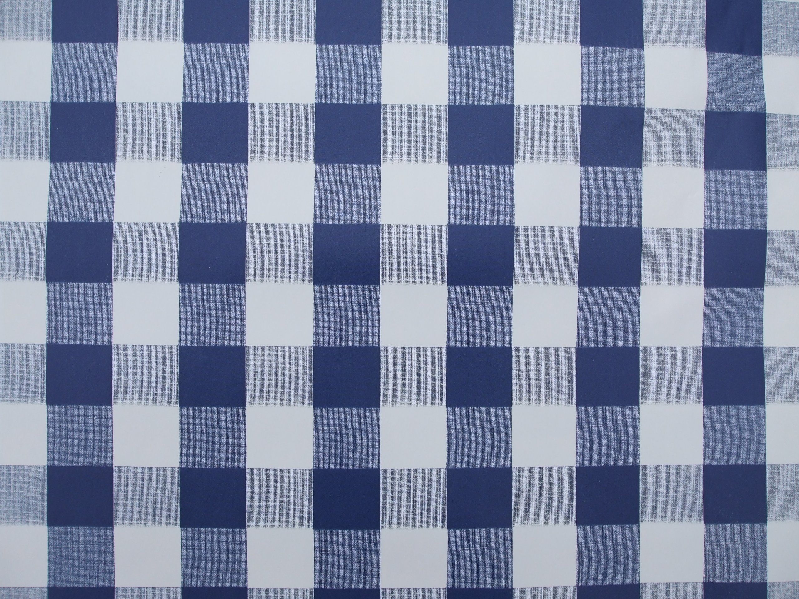 The Tablecloth Company Blue 140X200cm Oval Pvc/Vinyl Tablecloth - Gingham