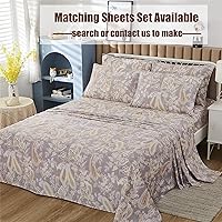 Vista 7 de FADFAY Elegante juego de funda de edredón de cachemira, ropa de cama clásica de cachemira dorada, transpirable, 100% algodón percal, ultra suave