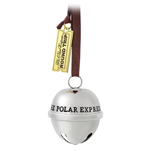 Hallmark Keepsake Christmas Ornament 2025, The Polar Express Santa's Sleigh Bell 2025, Metal, Christmas Movie...