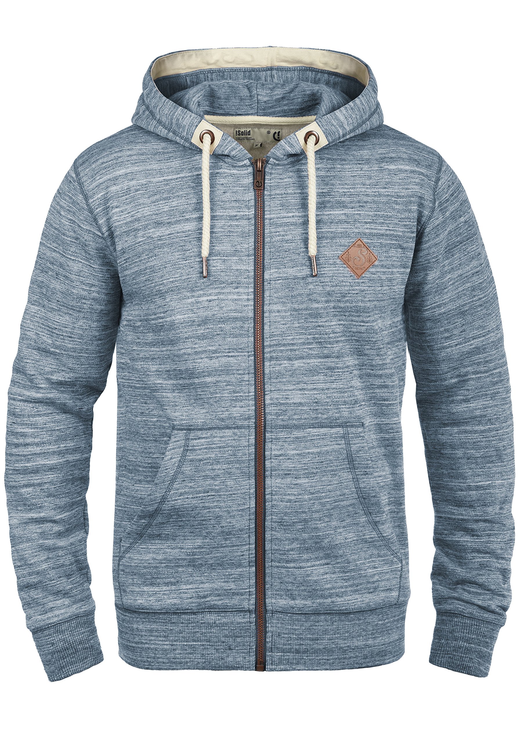 !Solid SDCraig Herren Sweatjacke Kapuzenjacke Hoodie mit Kapuze Kordelzug Reißverschluss Kängurutasche Baumwollmischung Regular fit