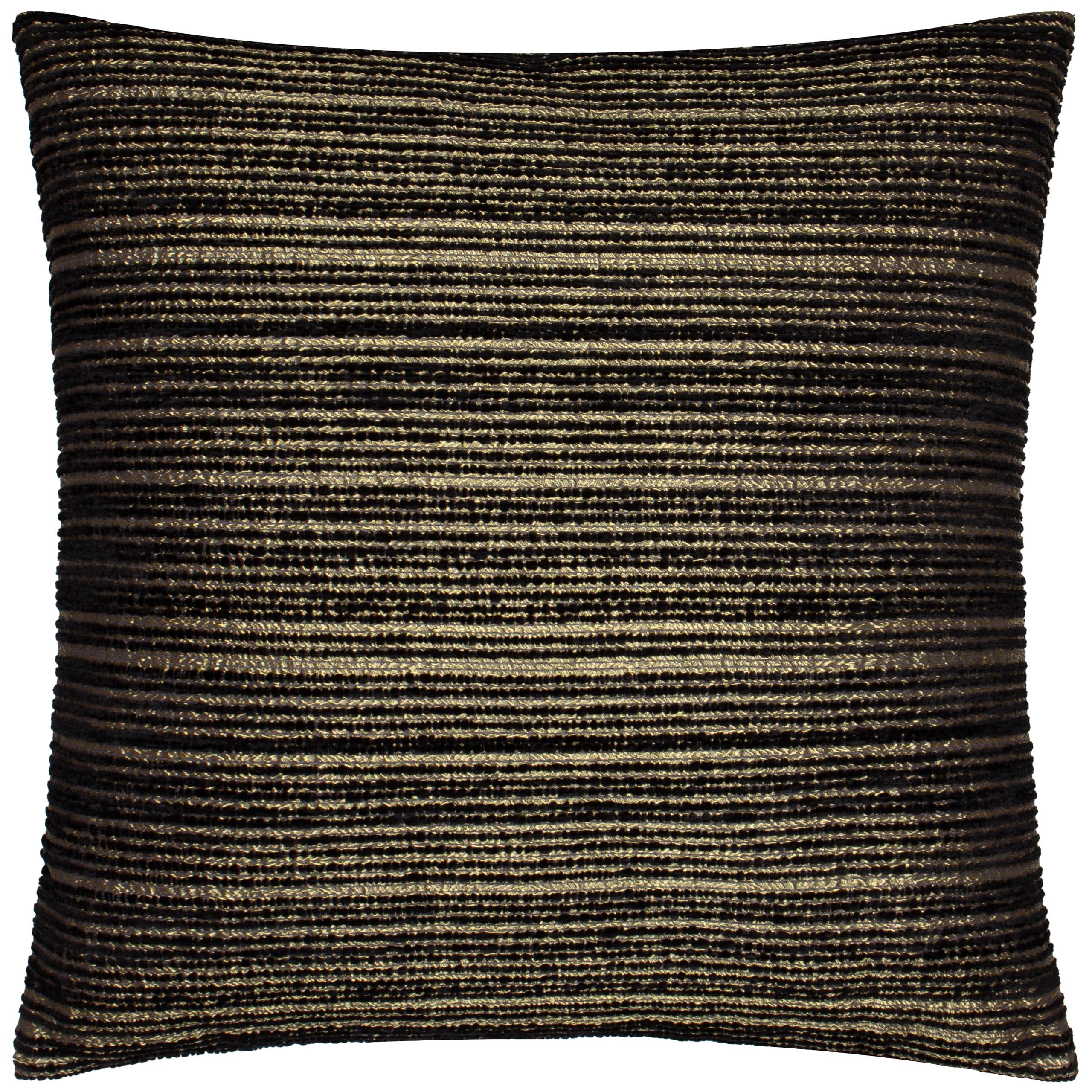 Paoletti Chenille Jacquard Cushion Black/Gold 50 x 50cm