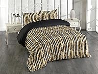 Vista 7 de Ambesonne Juego de funda de edredón de calavera, cabeza de esqueleto de estilo americano tradicional y boceto floral sobre arte estampado oscuro