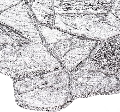 Miniatura 7 de Dundee Deco Paneles de pared 3D, paneles de pared de PVC de piedra sintética de carbón blanco para decoración de pared interior, sala de estar,