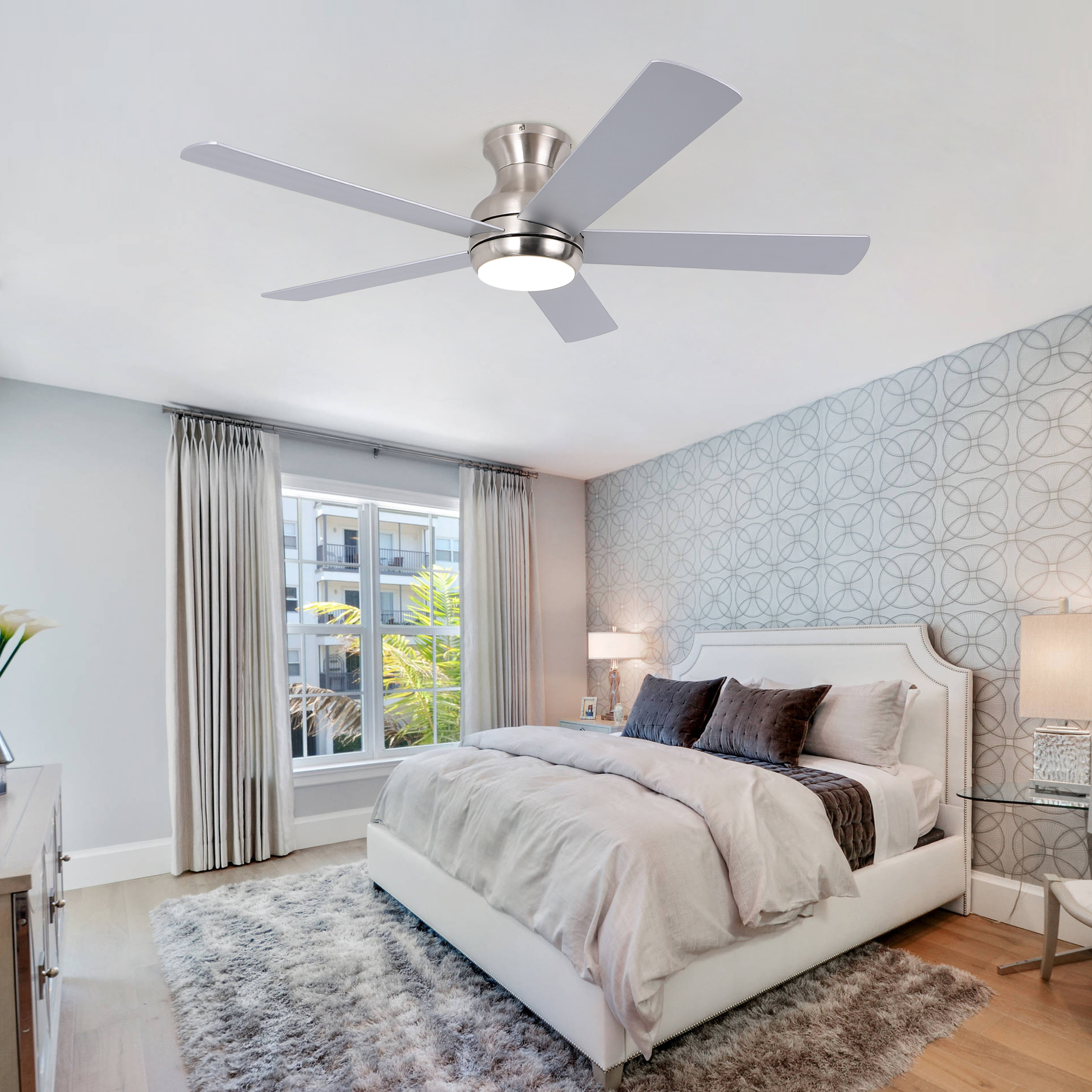 52" Ceiling Fan With Light And Remote,Farmhouse 5 Blades Quiet Reversible DC Motor Ceiling Fans For Modern Indoor - On Sale - Bed Bath & Beyond - 40553795 - View #10